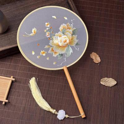 LIEI Chinese Su Embroidery Round Fan