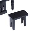1:12 Dollhouse Miniature Black Wooden Grand Piano With Stool Model Play Toys