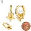 925 Silver Needle Vintage Gold Earrings Luxury Long Chain Tassel Crystal Hoop Earrings for Women Party Trend Jewelry