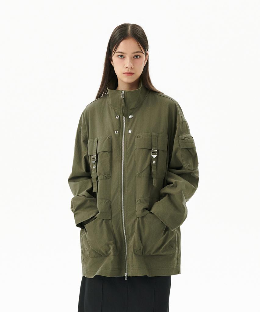 Mahagrid Washed Field Jacket Khaki(Mg2Ffmb930A)