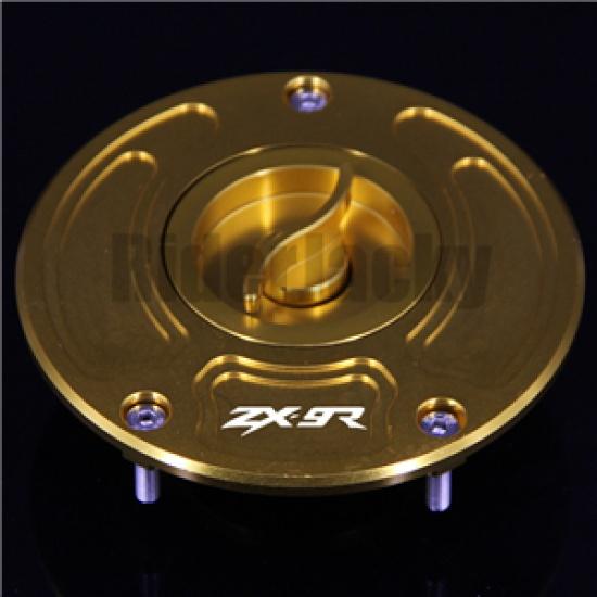 CNC Aluminum Keyless Motorcycle Accessories Fuel Gas Tank Cap Cover For Kawasaki ZX-9R ZX9R ZX9 R 2000-2003 2001