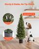 Artificial Topiary Cedar Trees, 2 Set 1219mm Faux Pine Shrubs Plants, Fake Silk Tree Look Real, Easy Assembly for Decor Front Porch Outdoor Patio