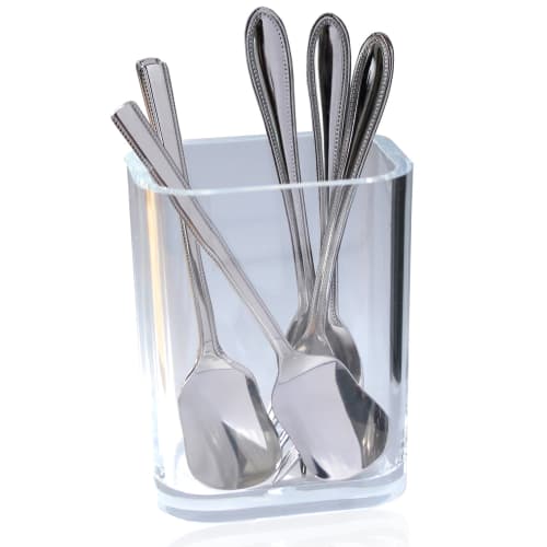 GemRich Chopstick Holder, Compact Cutlery Stand, Spoon and Fork Storage, Tabletop, Simple and Stylish, Acrylic