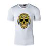 Skull Wtih Headphones Ironing Patches T-Shirt Diy Decoration A-Level Washable Parches  For Clothing