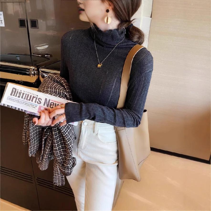 

Autumn/Winter Soft Knit Turtleneck Sweater for Women One Size