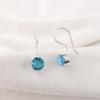 Náušnice Swiss Blue Topaz Náušnice s drahokamem, 925 masivní Sterling Silver Náušnice Šperky Ručně vyráběné náušnice, Stříbrné šperky Na dárek