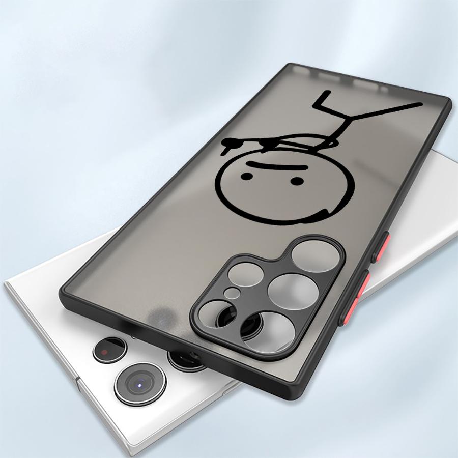 Cute Cartoon Lying Flat Duck Case for Samsung Galaxy S24 Ultra S23 Plus S25 S22 S21 FE S20 Note 20 S9 S10 Silicone Phone Cover