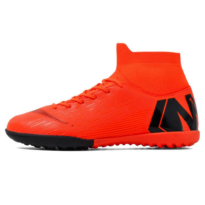 Training Nails Spikes 2025 Students Grass Broken Sneakers Competition Football Shoes Men's High Top New Teens