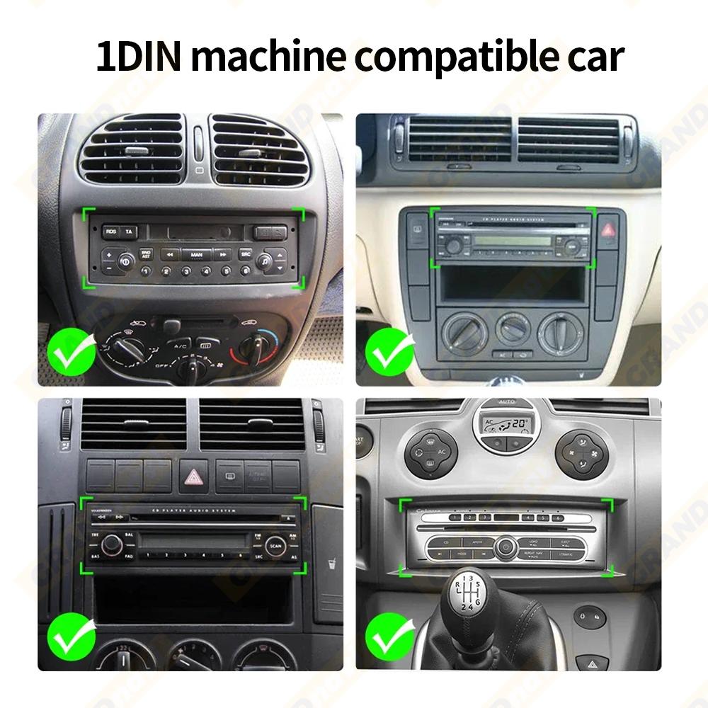 2026 Portable 1 Din Car Radio MP3 Player Touch Screen Auto Radio in-dash Bluetooth USB/SD/AUX-IN Colorful Lights DSP with Voice Assistant Time Display