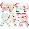 4Pcs Pet Dog Jumpsuit Soft Clothes Spring Summer Cotton Dogs Bodysuits Long Sleeve ShirtXL