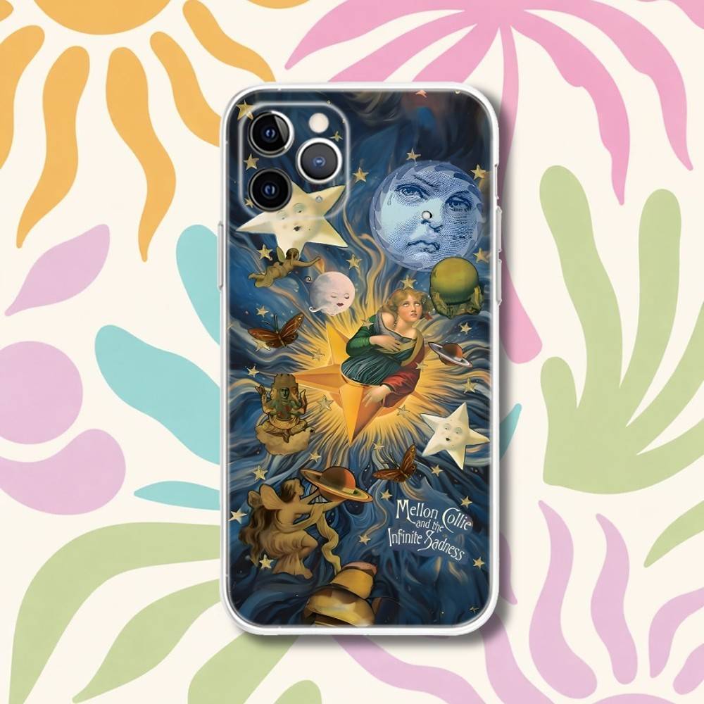 The S-Smashing Pumpkins Phone Case For iPhone 17,16,15,11,12,14,13 Pro Max Plus Mini X,XS,XR,7,16E Air Transparent Cover Fundas