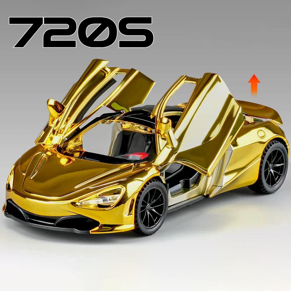 Linyi Toy Car Red/Purple/Gold 1:32 Scale 720S 765Lt Toy Car Model Pull Back Lift Tail Wing Vehicle Metal Diecast Models Simulation Supercar Gifts For Adults