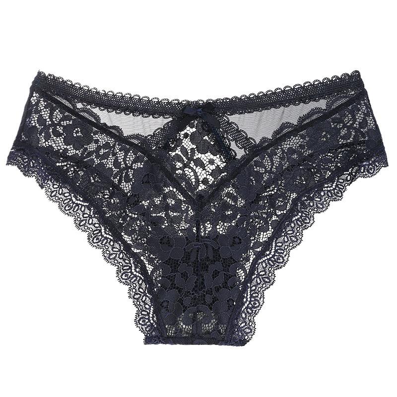 TERMEZY Sexy Panties Transparent Underwear Women Briefs Hollow Out High Quality Lace Underpants Lingerie G String Intimates