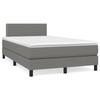 3139962 vidaXL Divan Bed with Mattress Dark Grey 120x200cm Fabric