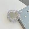 Magnetic Magsafe Mobile Phone Airbag Holder Glitter Sequins Love Mirror Portable Creative Makeup Mirror