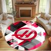 Haas F1 Racing Team Print Round Rug, Washable Floor Carpet, For Entryway Dorm Laundry Room Office Study, Home Decor Birthday Christmas Gift