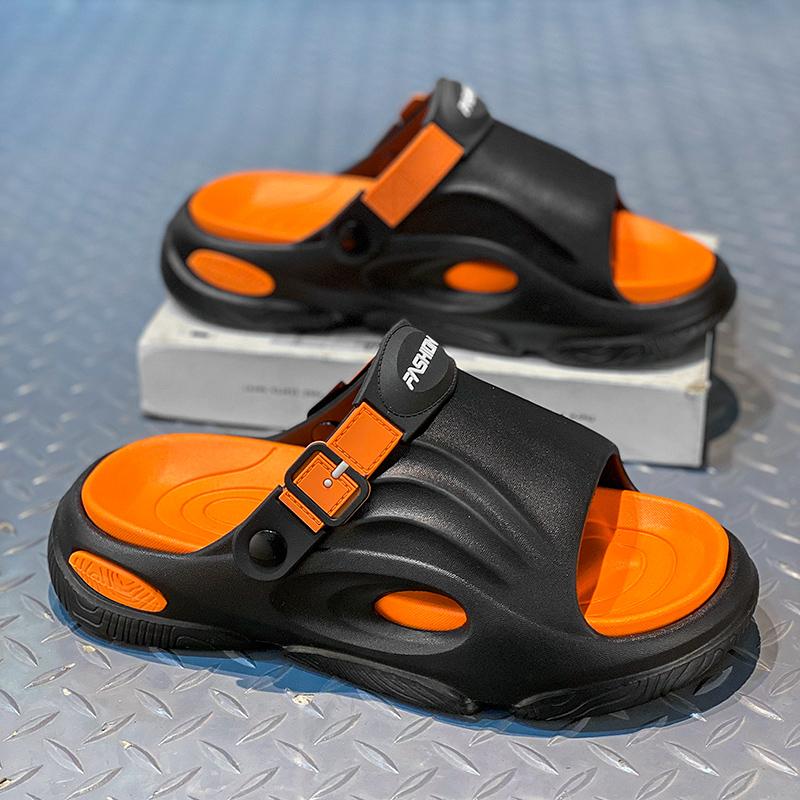 Men's Sandals Men's Slippers Flat Sandals Shoes for Men Thick Bottom Soft and Comfortable Non-Slip Unisex Wear-resistant New