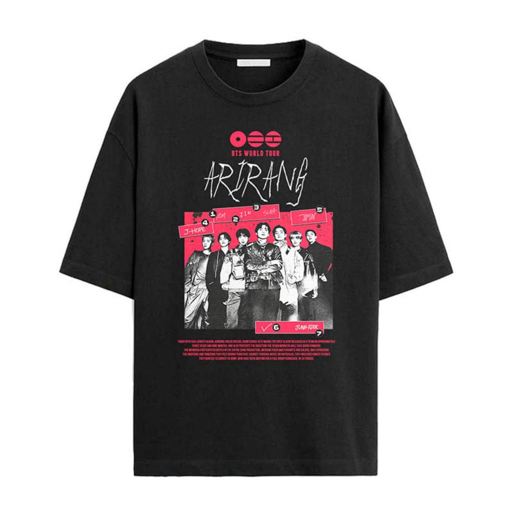 BTS ARIRANG TOUR T-shirt Women's Men's Korean Kpop Bts Graphic Soft Cotton Short Sleeve Casual Oversized Female Clothing