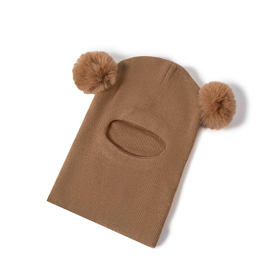 Children's Hat and Scarf Combo, Fleece-Lined, Thickened, Ear Protection, Winter Warm Knitted Hat for Boys and Girls