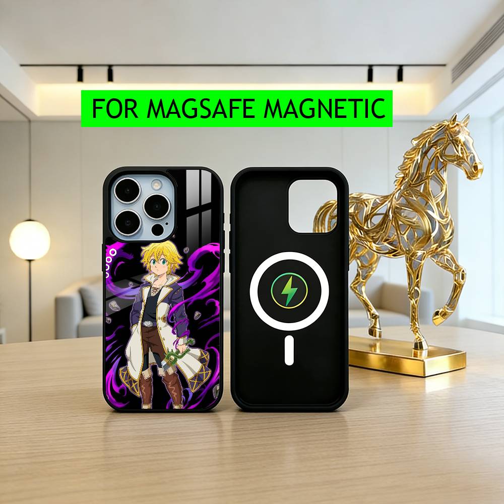 The S-Seven D-Deadly Sins M-Meliodas Phone Case For iPhone17,16,15,14,13,12,11 Plus,Pro Magnetic For Magsafe Wireless Charging