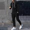 Traje Deportivo de Ocio para Hombre Primavera y Otoño Sudadera Holgada Conjunto Slim de Dos Piezas para Hombre
