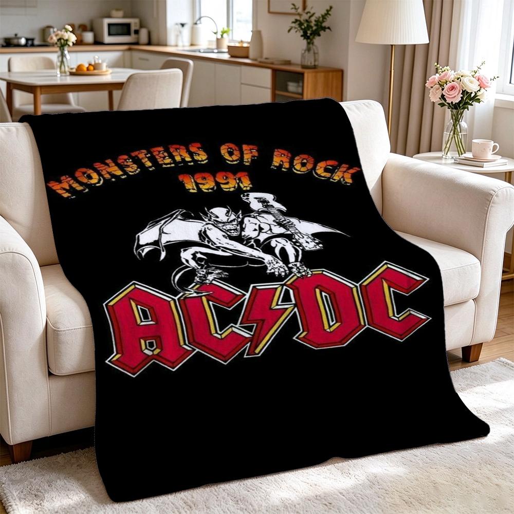 Angus Young Rock Guitar Blanket Camping Trip Soft And Comfortable Office Rest Blanket Bedroom Outdoor Plush Blanket