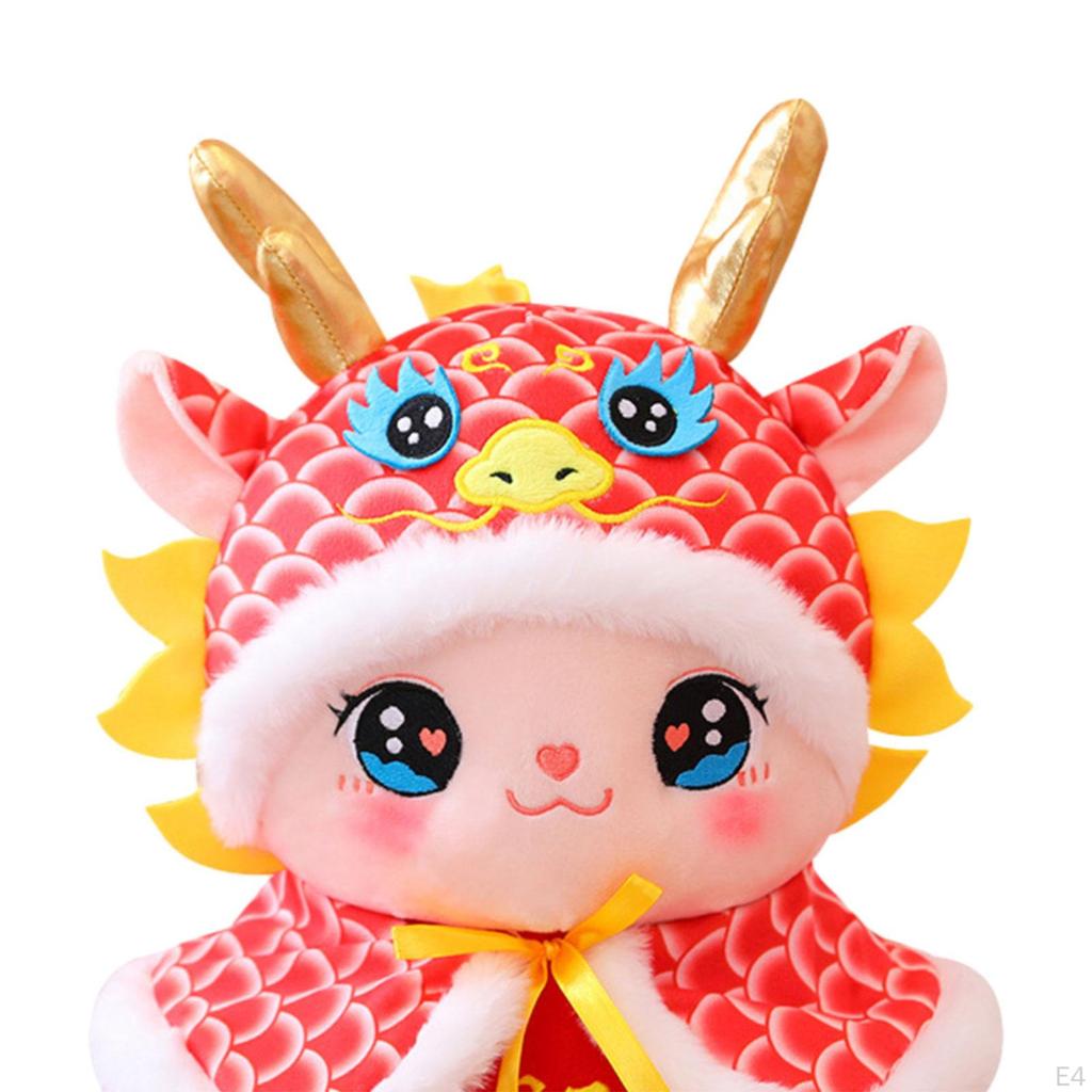 Jouet en peluche dragon chinois Décorations de l'année Fournitures de fête Belle poupée pour