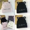 Cat Pattern Knit Hat For Men And Women Fall Winter Warm Cozy No Brim Cap