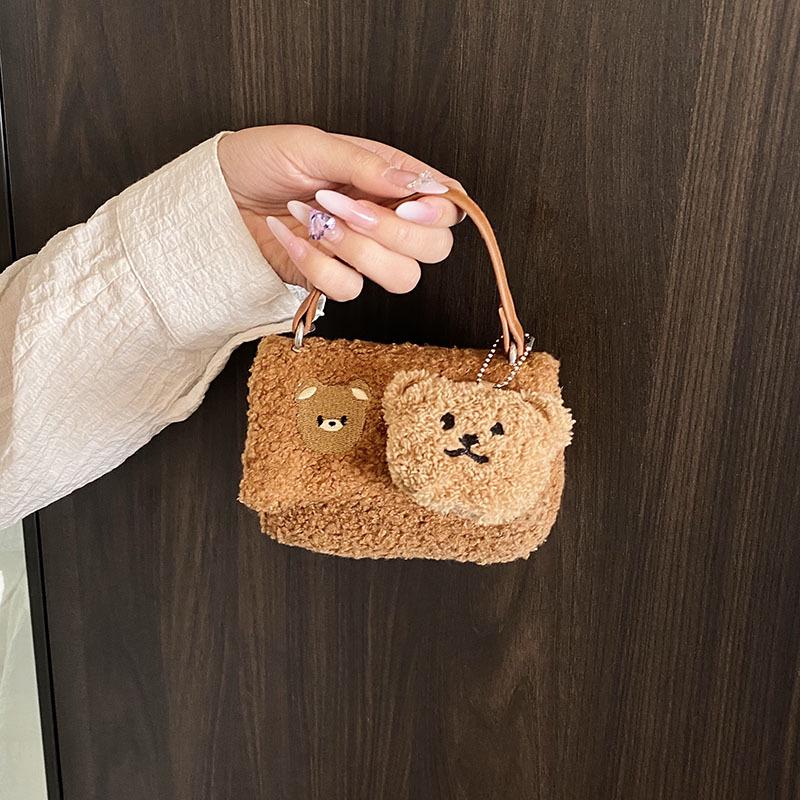 Dames Retro Plysj Crossbody Tote 2025 - Trendy Liten Håndveske for Jobb og Hverdagsklær