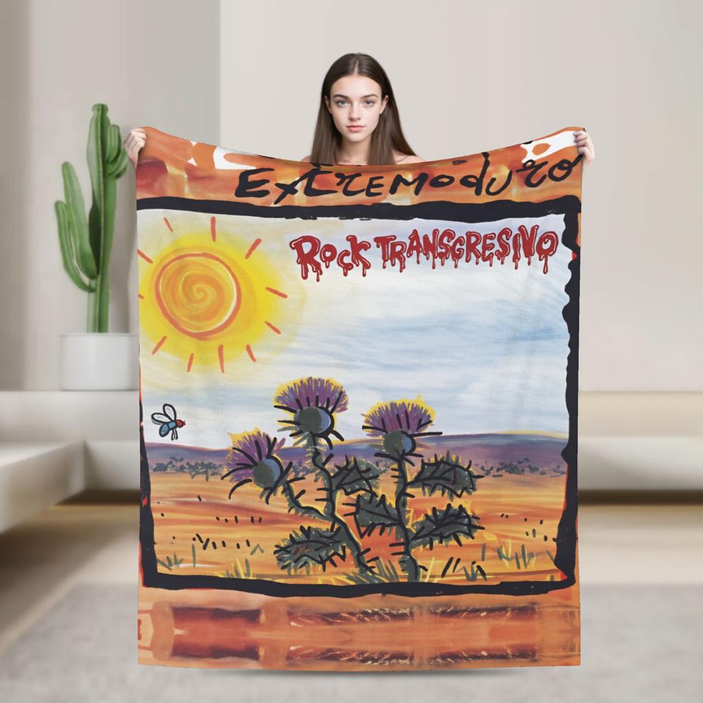 Extremoduro Spanish Band Blankets Travel Office Flannel Throw Blanket For Home Decor Super Soft Design Quality Bedspread Gift