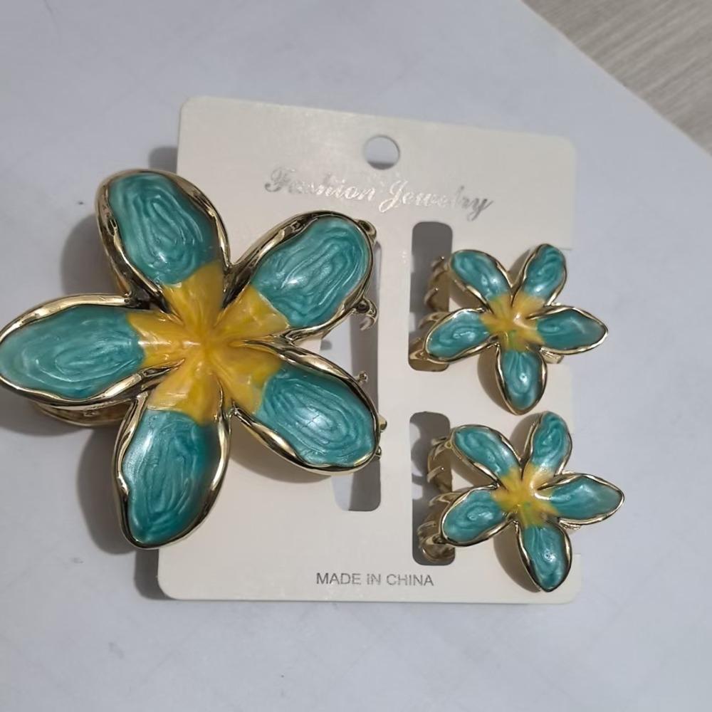 1/3Pcs Hair Accessories Hawaiian Flower Clips Alloy Lily Flower Hair Claws  Hairstyles