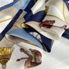Luxury Horse Print Square Scarf for Women Satin Fashion Wraps Neckerchief Female Hair Bands Headband Bandana 70X70CM