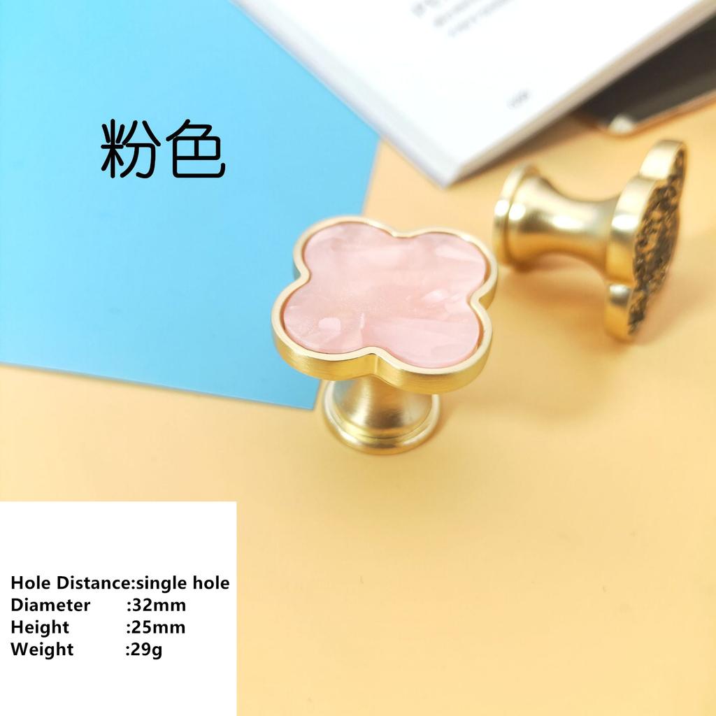Handles Drawer Cabinet Furniture Kitchen Handles for Cabinet Knob Door Drawer Furniture Kitchen Knob Four-Leaf Clover Diamond
