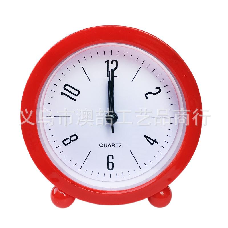 Square round simple plastic alarm clock, children's and students' alarm clocks and clocks
