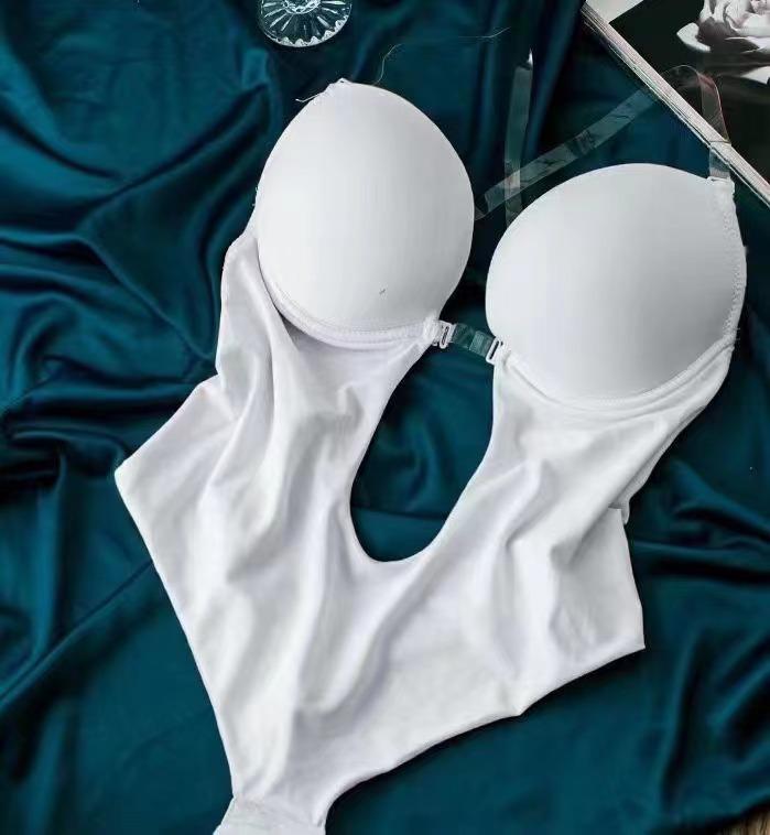 Backless Seamless Shapewear Bodysuit with Underwire Bra & Invisible Straps