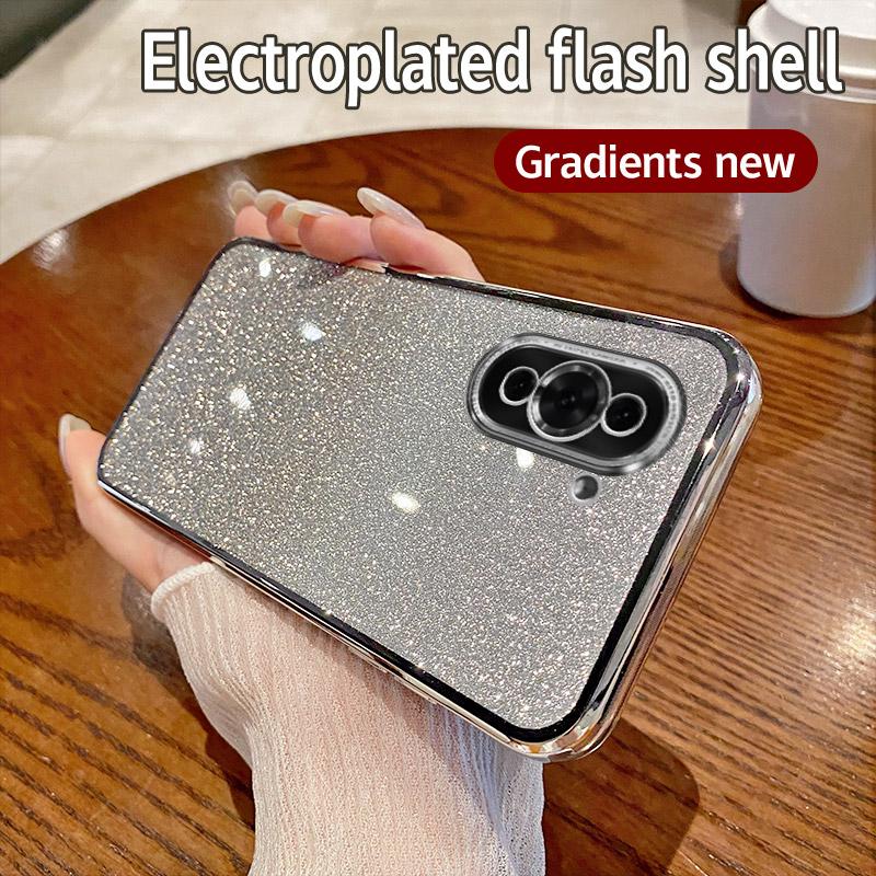 

Чехол для Huawei Nova 10 Huawei NCO-LX1, NCO-LX3, чехол для телефона, блестящий, силикон, объектив камеры, мягкая задняя крышка For Huawei Nova10