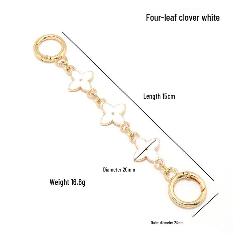 Kouchi Four-Leaf Clover Mahjong Bag Chain Strap - Metal Replacement for Crossbody or Shoulder Bags