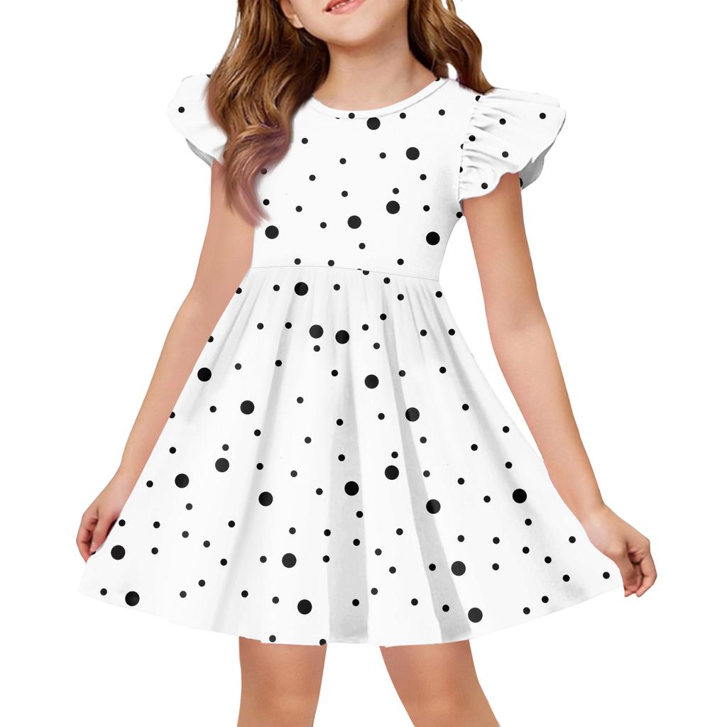 Girls' Summer Princess Dress - A-Line T-Shirt Dress Easter Day
