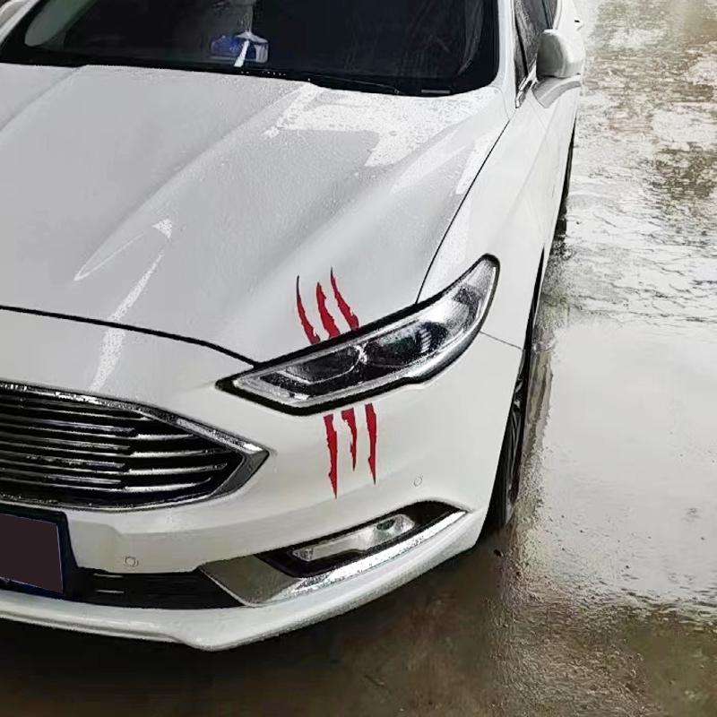 Car Lamp Vinly Monster Claw Marks Dinosaur Raptor Sticker For BMW E46 E90 Mercedes Benz Accessories Ford Focus Mk2 Peugeot 307 3