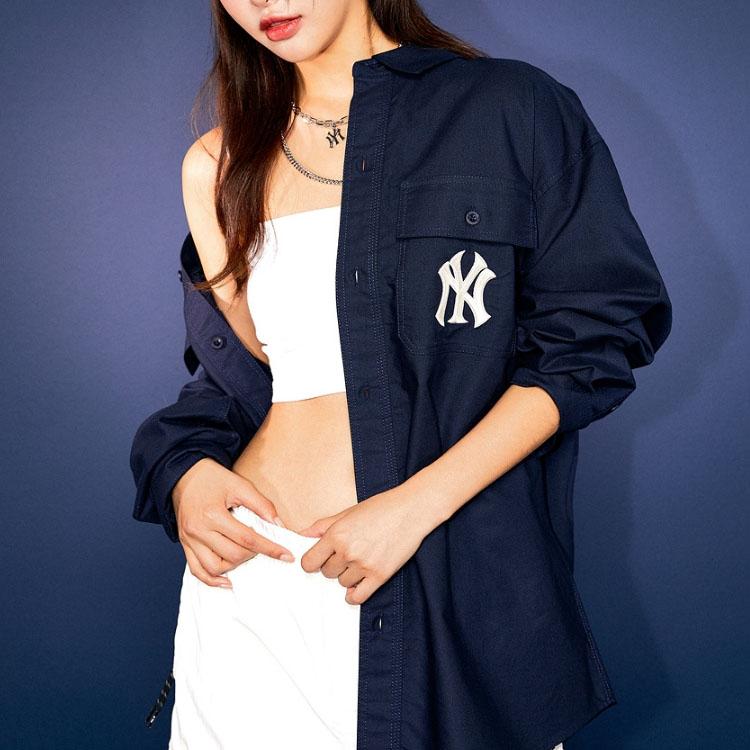 New MLB New York Yankees Shirt Unisex Dark Blue 3AWS03014-50NYD