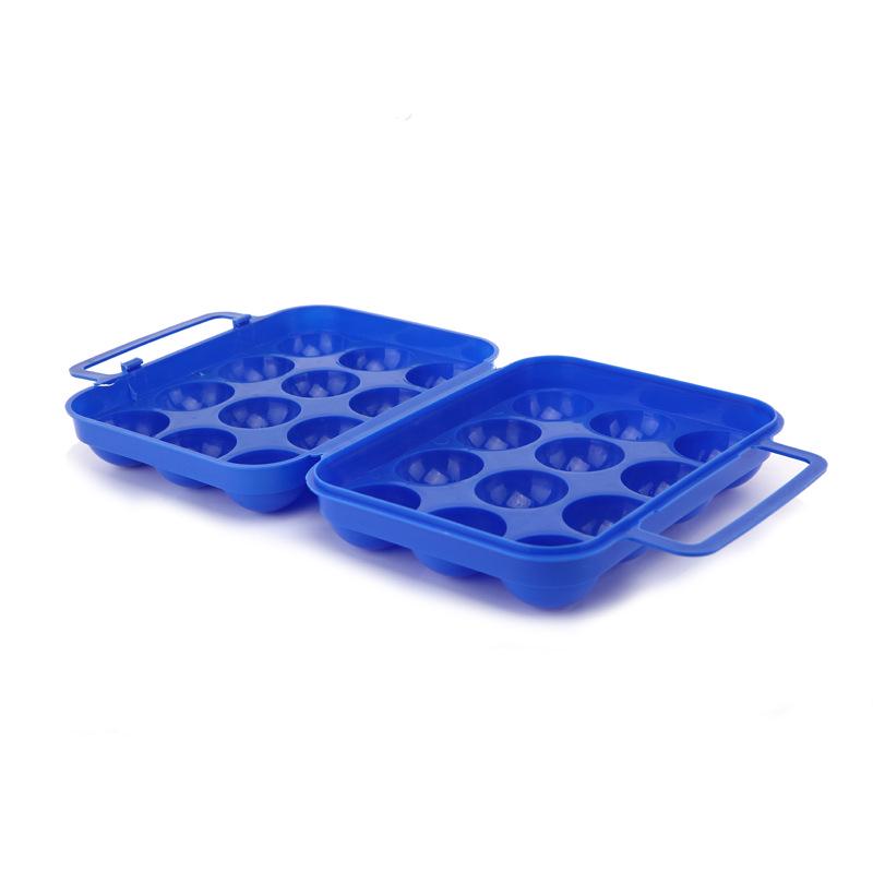 

Portable 12-Grid Shockproof Egg Carton with Handle – Lightweight, Anti-Shatter Design for Camping