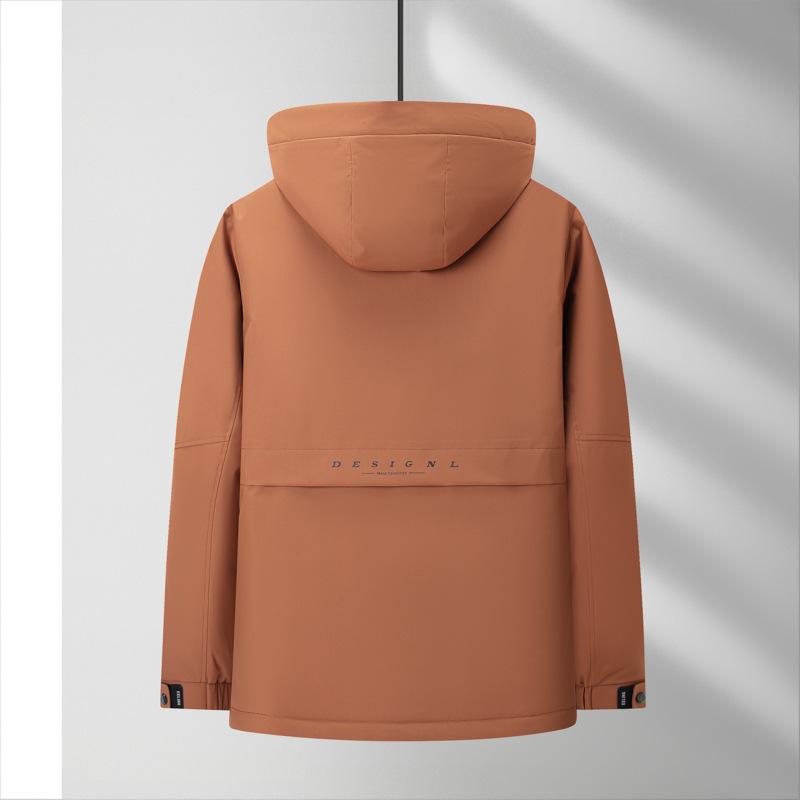 Men's Down Jacket Autumn and Winter Hooded Medium and Long Duck Down Thermal Tooling Outdoor Cold Protection Thickened Down Jacket