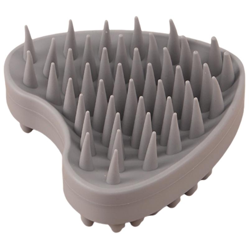 

Hair Scalp Massager Shampoo Brush for Hair Growth Hair Scalp Scrubber Soft Silicone Wet and Dry Hair Detangler Brush 1 сірий колір