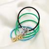 Accessories Niche Design Titanium Steel Diy Handmade Crown Press Buckle Bracelet Fashion Weave Leather Hand Rope Women