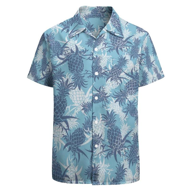 Classic 3d Print Hawaiian Shirt For Men Funky Retro Graphics Party Shirt Short Sleeve Button Up Shirt Street Y2k Clothing