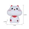 Solar-Powered White Nodding Cat Ornament - Chubby Lucky Desktop Decor