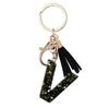 Lightweight Keychain Pendant, Sequins Star Letter A-Z Charm with Tassel, Gift Alphabet Initial Metal Keyring for Handbag Backpack Bag