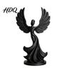 Decorative Angel Sculpture 3D Printed Dancing Figurine Modern Winged Women Statue Collectible