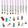 Nail Brush Set,10 Pieces Art Painting Gel With Brush Pen Accessories - CHUNCC
