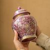 Chinese Ceramic Tea Leaf Airtight Jar with Enamel-painted General Jar Decoration High-end Candy and Coffee Beans Storage Bottle